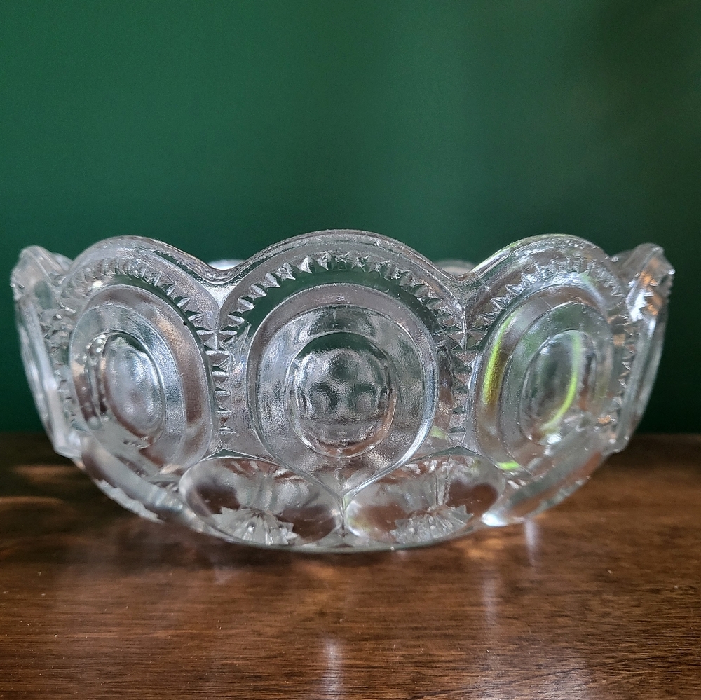 Vintage LE SMITH Moon And Stars Clear 7¼” Bowl